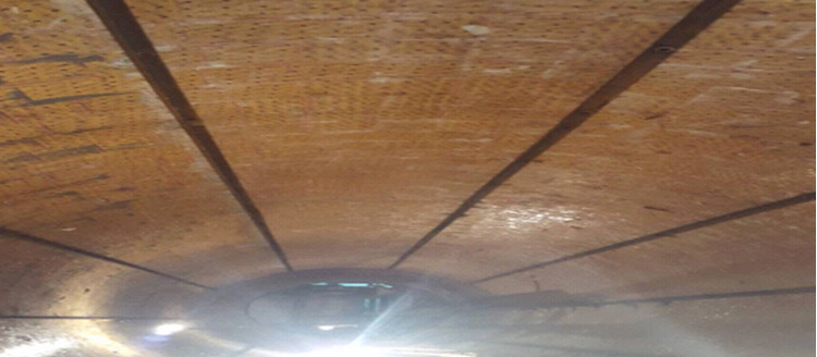 湖北某烧结厂圆筒混淆机使用mg不朽情缘耐磨陶瓷衬板